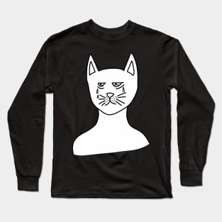 Tired Cat Crying Long Sleeve T-Shirt